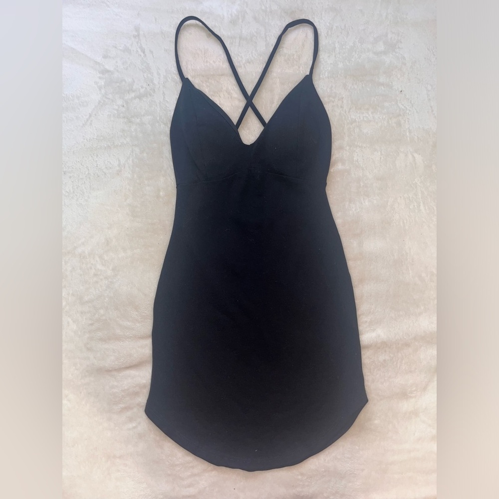 Black mini dress